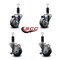 Service Caster 3'' Thermoplastic Rubber Wheel Swivel 1-1/8'' Expanding Stem Caster Set 2 Brakes, 4PK SCC-EX20S314-TPRB-2-TLB-2-118 - alternate 3